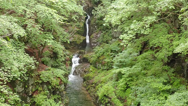                  천년 묵은 이무기가 용이 되어 승천하려다 빠져 죽었다는 전설을 간직한 용소폭포(사진촬영 :윤지태 기자)