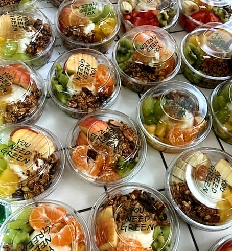      유니드그린(YOU NEED GREEN)의 유니드그린 요거트. 여성들에게 인기 만점이라고 한다.                                                                     (사진제공 :김은지 사장)