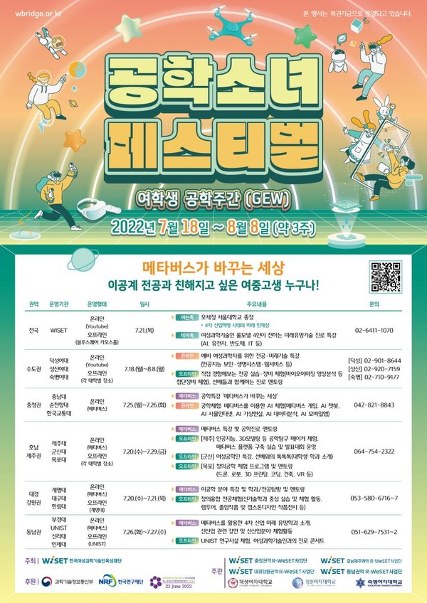 [2022 여학생 공학주간  포스터 = 과학기술정보통신부 제공]