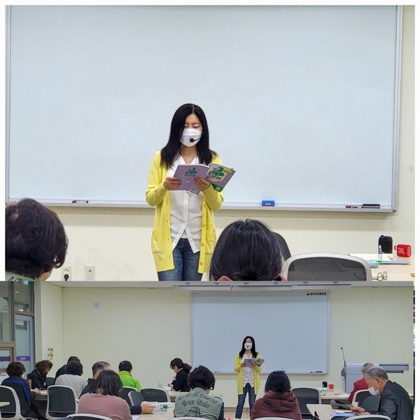 [원주 교육문화관 일본어 중급과정 수업 사진 = 김영통 기자 제공]