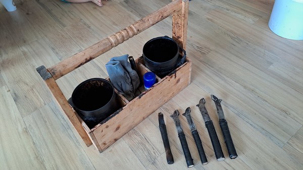 채칠에 필요한 도구들                                                                                                                                  촬영: 김영희 기자