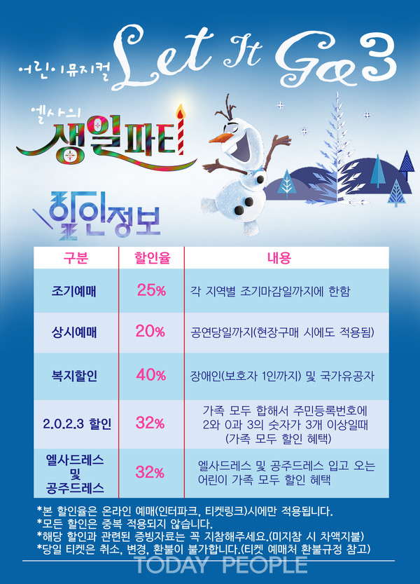                                뮤지컬 엘사의 생일파티 포스터